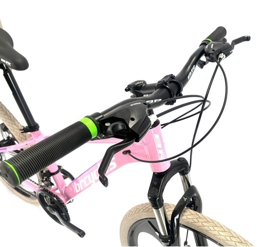 Bicicleta BR Tornado ProMG 24", jante MAGNEZIU, 21 viteze, frane pe disc, cadru din aluminiu 13", manete secventiale, roz - Img 4