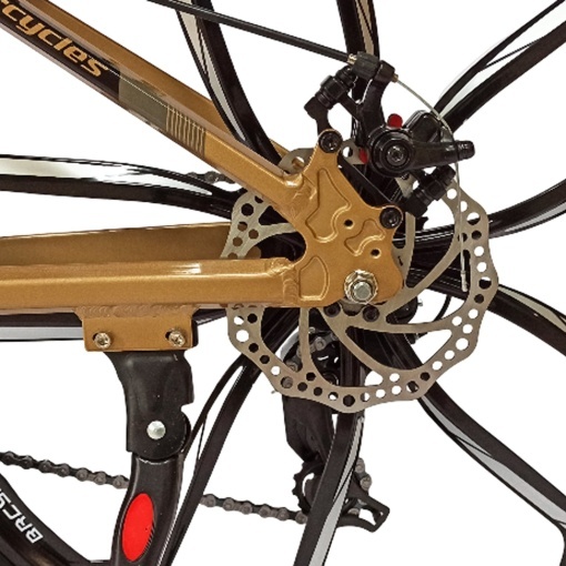 Bicicleta BR Tornado ProMG 26", jante MAGNEZIU, 21 viteze, frane pe disc, cadru din aluminiu 13.5", manete secventiale, maro - Img 6