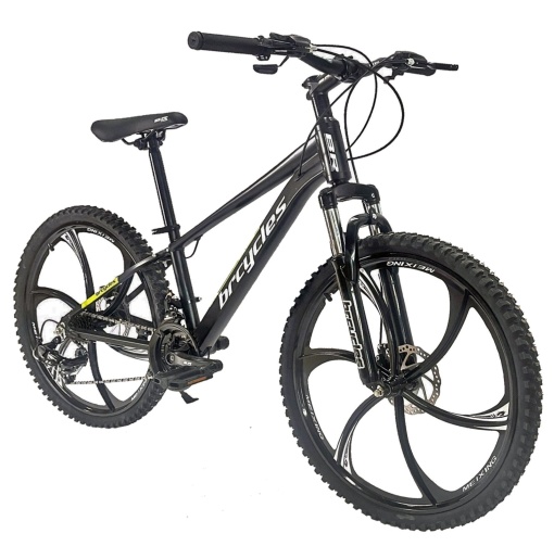 Bicicleta BR Tornado ProMG 26", jante MAGNEZIU, 21 viteze, frane pe disc, cadru din aluminiu 13.5", manete secventiale, negru - Img 2