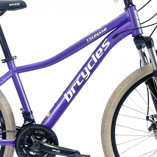 Bicicleta BR TSUNAMI PRO2025 26", 21 viteze, frane pe disc, cadru otel 15", manete secventiale, violet - Img 2