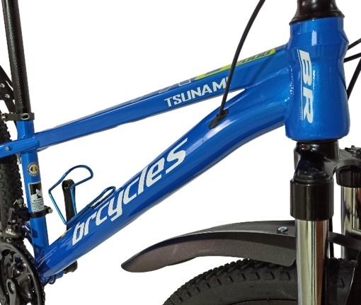 Bicicleta BR Tsunami ProMG 24", cadru otel 13", jante magneziu, manete secventiale, frane disc, 21 viteze, albastru - Img 14
