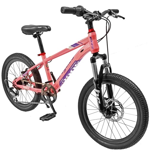 Bicicletă copii BR Inspire 20", 7 viteze, frâne pe disc, cadru oțel 12", manete Revoshift, roz, varsta 7 - 10 ani - Img 2