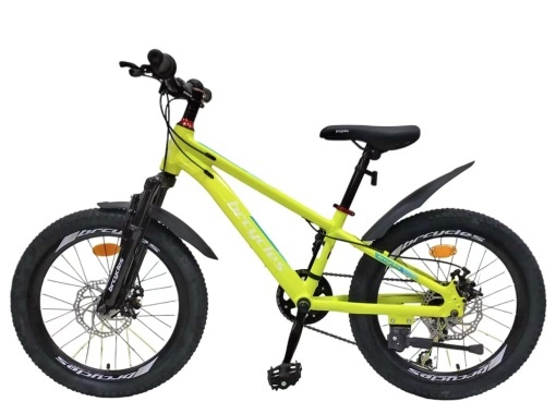Bicicleta copii BR Tornado 20", cadru aluminiu 12", manete revoshift, frane disc, 7 viteze, galben, varsta 7-10 ani - Img 3