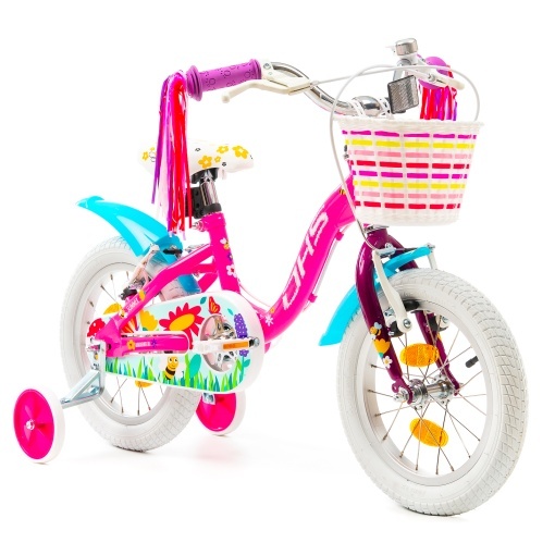 Bicicleta Copii DHS Summer - 14 Inch, Roz - Img 4