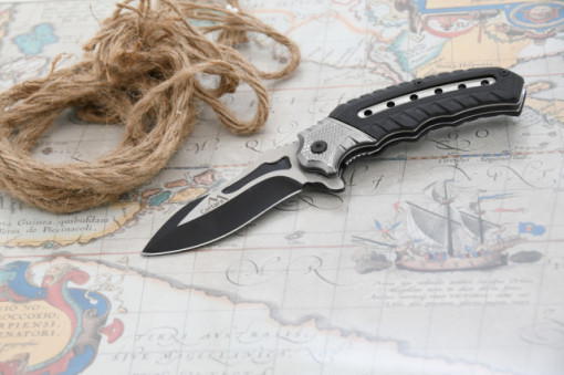 Briceag Cobra Cattara lama 9.5cm argintiu/negru TT13258 - Img 6