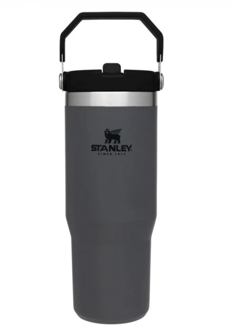 Cana Termoizolanta cu pai The IceFlow Flip Straw Tumbler Charcoal 0.89L / 30oz  - 10-09993-194  2
