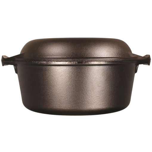 Ceaun din fonta cu capac tip tigaie - cuptor olandez Lodge 25,4 cm 4,7 litri - L-8DD3 - Img 2