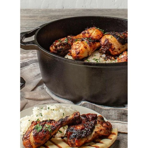 Ceaun din fonta cu capac tip tigaie grill - cuptor olandez Lodge Chef Collection 30,5 cm 5,6 litri - L-C6DD - Img 7