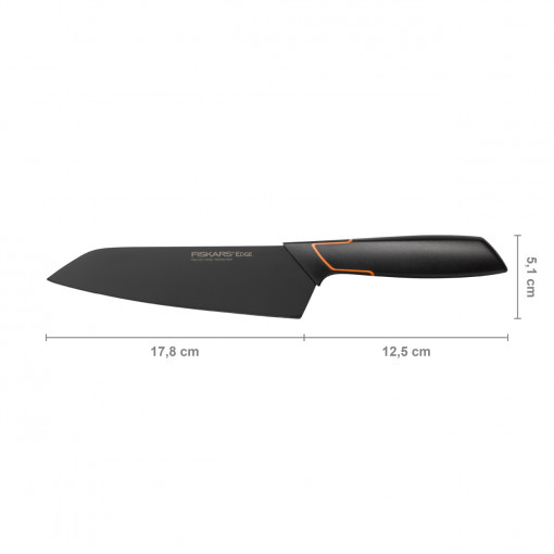 Cutit Santoku Fiskars Edge, 17 cm, otel inoxidabil - Img 4