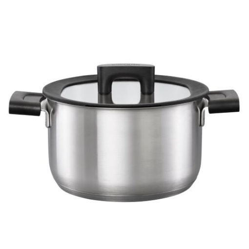 FISKARS Oala cu capac, din otel inoxidabil, fara acoperire antiaderenta, Fiskars Hard Face, 3.5 l, 20 cm - 1052240 - Img 4