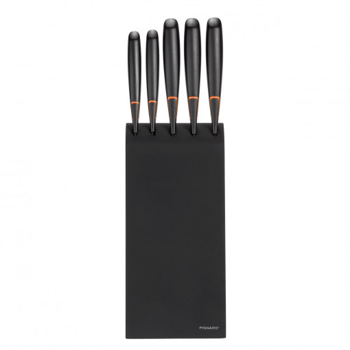 FISKARS Set 5 cutite + suport Fiskars Edge, otel inoxidabil, negru - 1003099 - Img 3