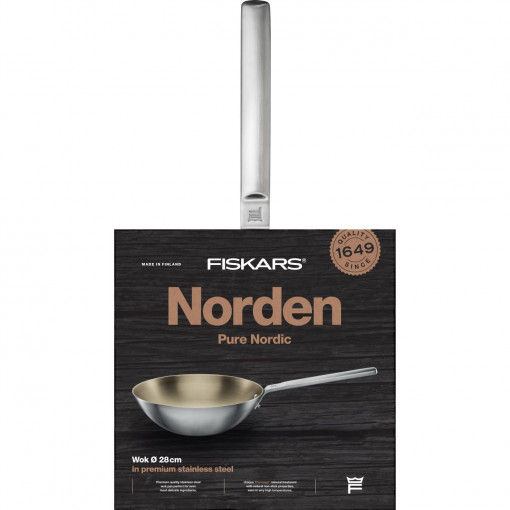 FISKARS Wok din inox Fiskars Norden, Ø 28 cm - 1026922 - Img 3