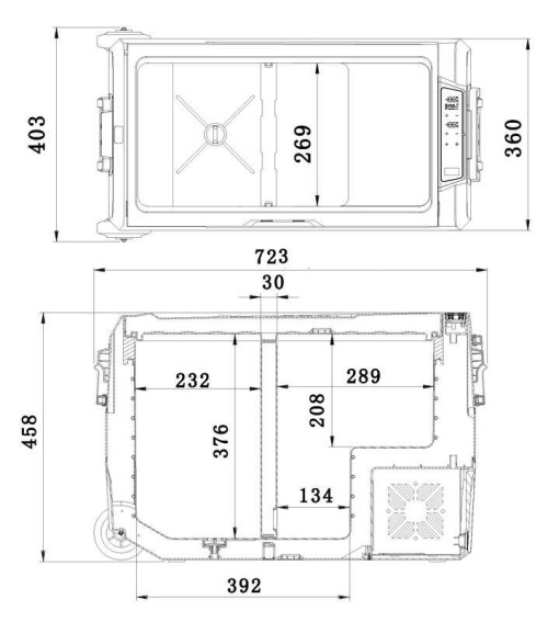 Frigider auto cu compresor DUAL 45l 230/24/12V -18°C APP - TT07087 - Img 8