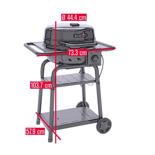 Gratar electric 2.100 W si pe carbuni hibrid, 370 grade Celsius, TRU-Infrared, Char-Broil Patio Bistro E2Coal - 140255 - Img 10