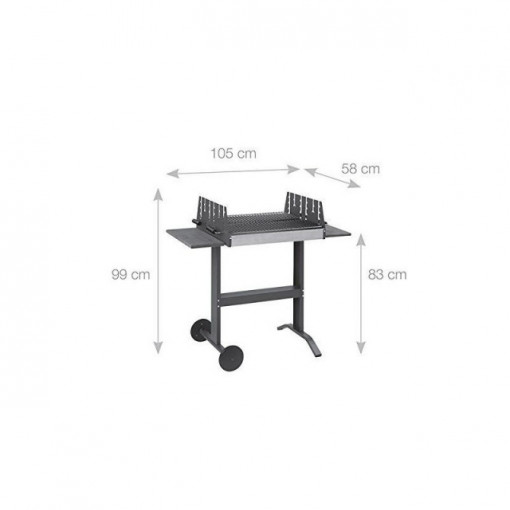 Gratar pe carbuni Dancook 5000 - 102623 dimensiuni ansamblu