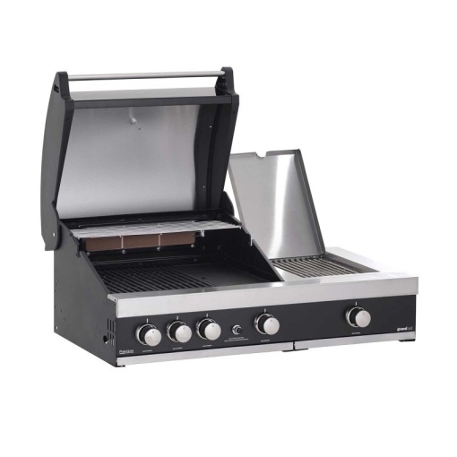 Gratar pe gaz cu 3 arzatoare din inox Grandhall Premium GT3 si arzator lateral sear burner - K03000281A, incastrabil - Img 6