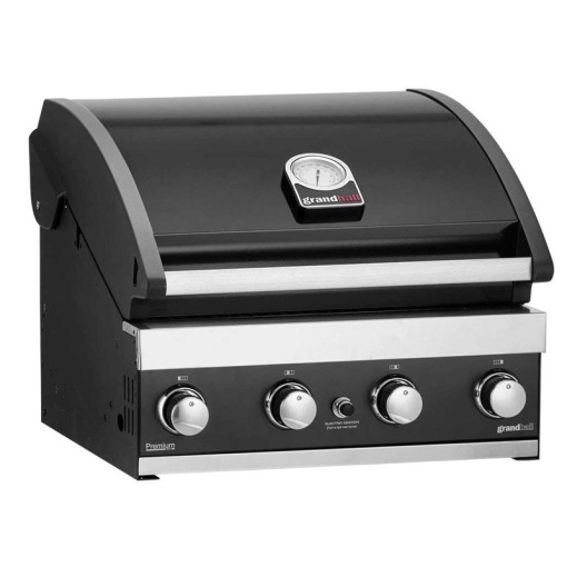 Gratar pe gaz cu 4 arzatoare din inox, incastrabil, gratare din fonta, Grandhall Grandpro Premium GT4 - K04000386A - Img 2