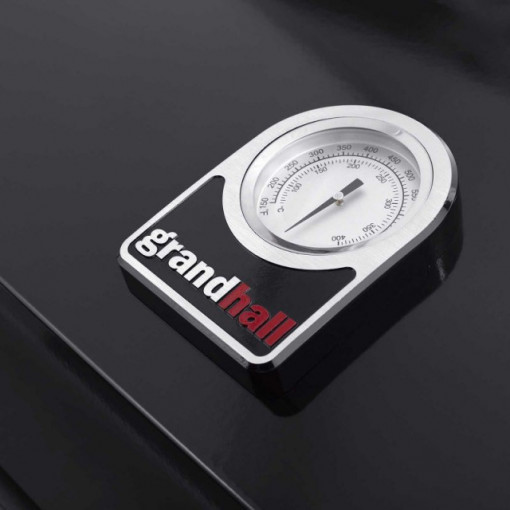 Gratar pe gaz Grand Hall Premium GT3 + Stand insula cu arzator lateral  - K03000196A-B17102650A termometru