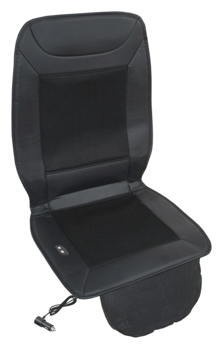 Husa scaun auto cu ventilatie si incalzire, 12V, 3 trepte de viteza, negru, textil si piele sintetica - Img 7