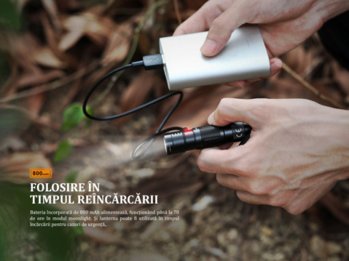 Lanterna Fenix E09R - Lanternă EDC - 600 Lumeni - 124 Metri - ADV-447-001 3