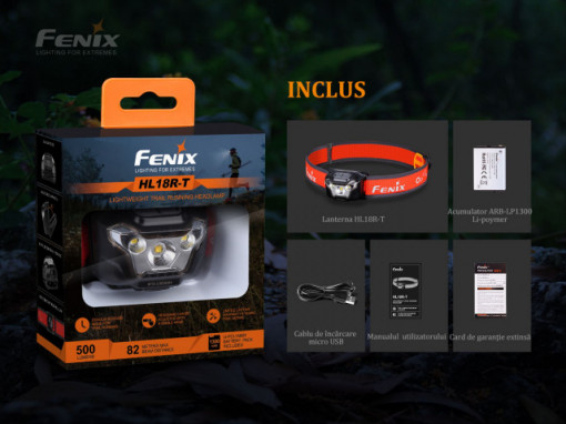 Lanterna frontala Fenix HL18R-T 500 lumeni 82 metri - ADV-444-001 5