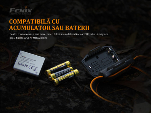 Lanterna frontala Fenix HL18RW Reincarcabila 500 lumeni 85 metri baterii