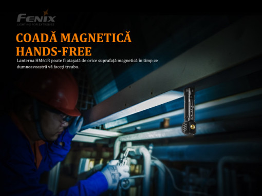 Lanterna frontala Fenix HM61R Reincarcabila 1200lumeni 145 metri 3