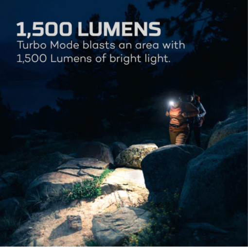 Lanterna frontala reincarcabila Nebo Transcend 1500, 1500 lumeni, 129m - NEB-HLP-1001-G 4