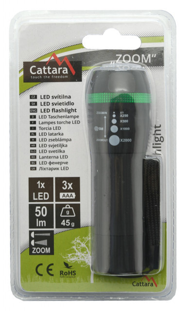 Lanterna LED 50lm Zoom Cattara TT13160 - Img 6