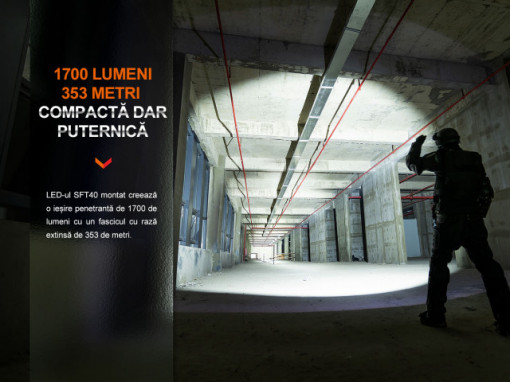 Lanternă tactică reîncărcabilă 1700 Lumeni 353 Metri Fenix PD35R - ADV-478-001 - Img 5