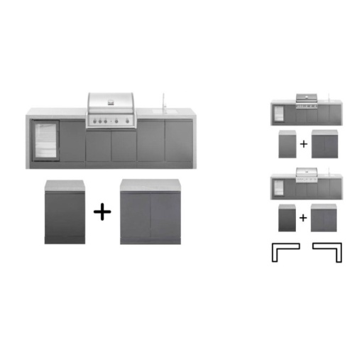 Modul bucatarie de exterior - coltar pentru imbinare bucatarie exterioara 61,5 cm Grandhall Grandpro K01000371A/72A - GC615WORNN - Img 5