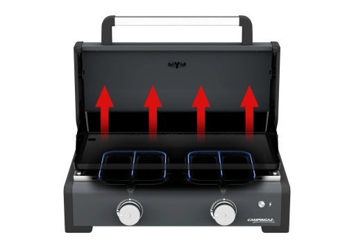Plancha pe gaz Campingaz Sigma 2 Cook, 2 arzatoare, 6kw, fonta emailata, aprindere electronica - 2217204 - Img 9