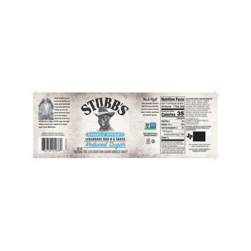 Sos Stubb's Simply Sweet reduced Sugar 450 ml 510 g - ST-243 - Img 2