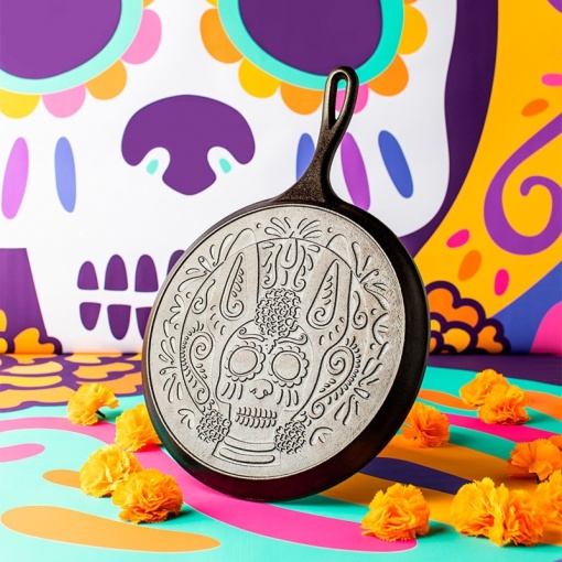 Tigaie din fonta pentru clatite cu logo Xolo Sugar Skull Lodge 26 cm - L-9OGXLL - Img 6