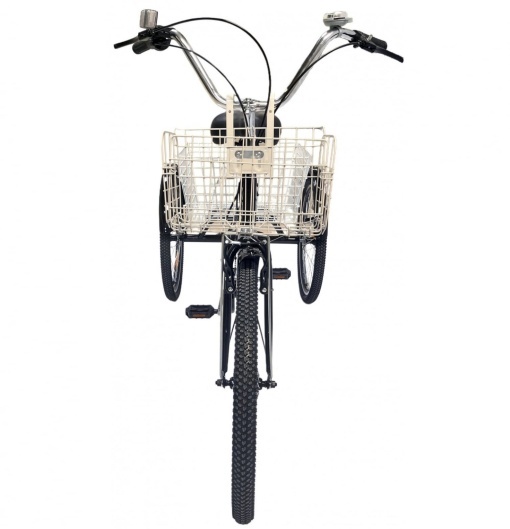 Tricicletă 24" pentru adulți BR CYCLES Pro2008-VB, cadru oțel 16", 7 viteze, frâne V-Brake/tambur, negru - Img 5