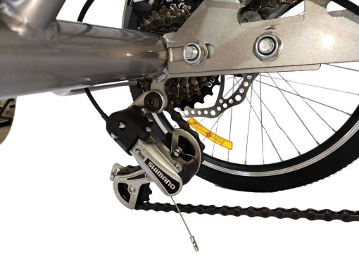 Tricicletă 24" pentru adulți BR CYCLES Pro2008-VB, cadru oțel 16", 7 viteze, frâne V-Brake/tambur, negru - Img 8