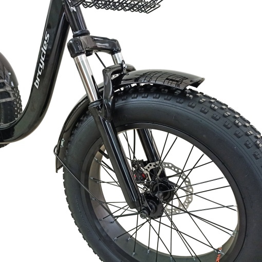Tricicletă adulți BR Pro2025, 20", 7 viteze, frâne pe disc, cadru din oțel 15", negru - Img 4