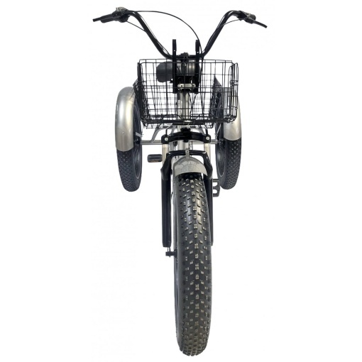Tricicletă adulți BR Pro2025, 24", 7 viteze, frâne pe disc, cadru din oțel 15", gri - Img 4