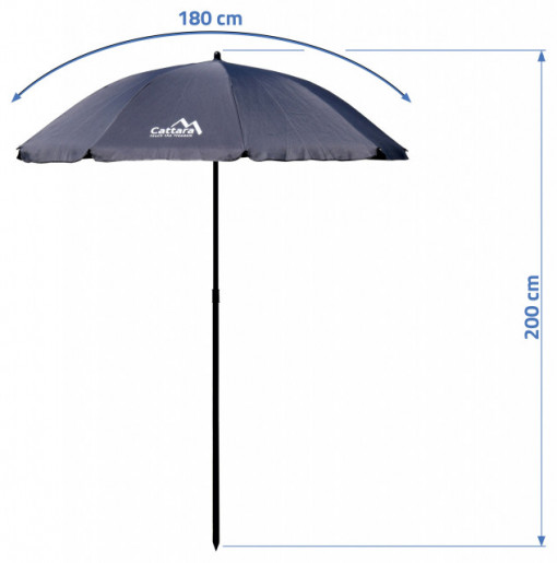Umbrela Cattara Terst 180 cm gri - TT13490 - Img 5