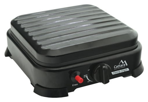 Aragaz portabil cu 1 arzator Cattara Traveler Family Single, negru, capac, 2.2kw, 160g/h - Img 2