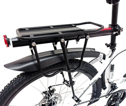 Bicicleta BR TARGET Carrier 29", 21 viteze, frane pe disc, cadru otel 17", manete secventiale, alb\negru - Img 3