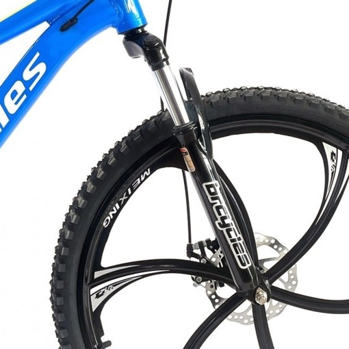 Bicicleta BR Tornado ProMG 24", jante MAGNEZIU, 21 viteze, frane pe disc, cadru din aluminiu 13", manete secventiale, albastru - Img 3