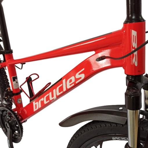 Bicicleta BR Tornado ProMG 24", jante MAGNEZIU, 21 viteze, frane pe disc, cadru din aluminiu 13", manete secventiale, rosu - Img 16