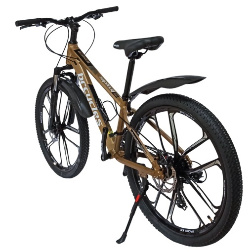 Bicicleta BR Tornado ProMG 26", jante MAGNEZIU, 21 viteze, frane pe disc, cadru din aluminiu 13.5", manete secventiale, maro - Img 3