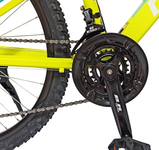 Bicicleta BR TSUNAMI PRO2025 26", 21 viteze, frane pe disc, cadru otel 14.5", manete secventiale, fluo - Img 10