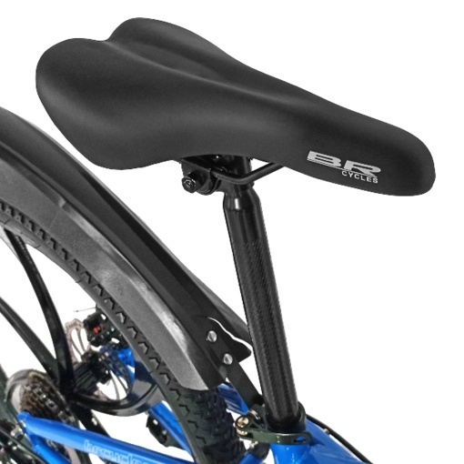 Bicicleta BR Tsunami ProMG 24", cadru otel 13", jante magneziu, manete secventiale, frane disc, 21 viteze, albastru - Img 11