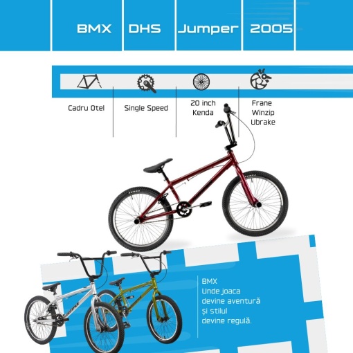 Bicicleta Copii Bmx Jumper 2005 - 20 Inch, Argintiu - Img 3
