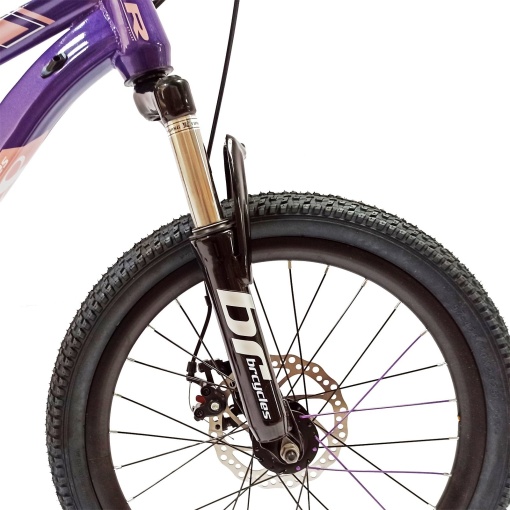 Bicicletă copii BR Inspire 20", 7 viteze, frâne pe disc, cadru oțel 12", manete Revoshift, mov, varsta 7 - 10 ani - Img 3