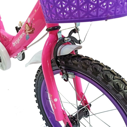 Bicicletă copii BR Linda Kids 16", cadru oțel, roz, varsta 4 - 6 ani - Img 10