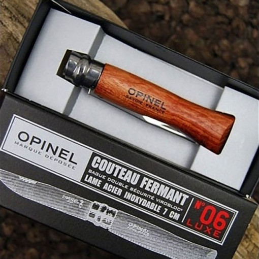 Briceag Opinel N°06 Inox Bubinga in Cutie, lama 7cm - 226066 - Img 2